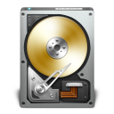 HD Open Drive Golden Icon 128x128 png